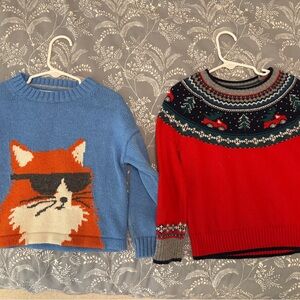 Boden Kids Sweaters - Blue and Red with Fun Designs